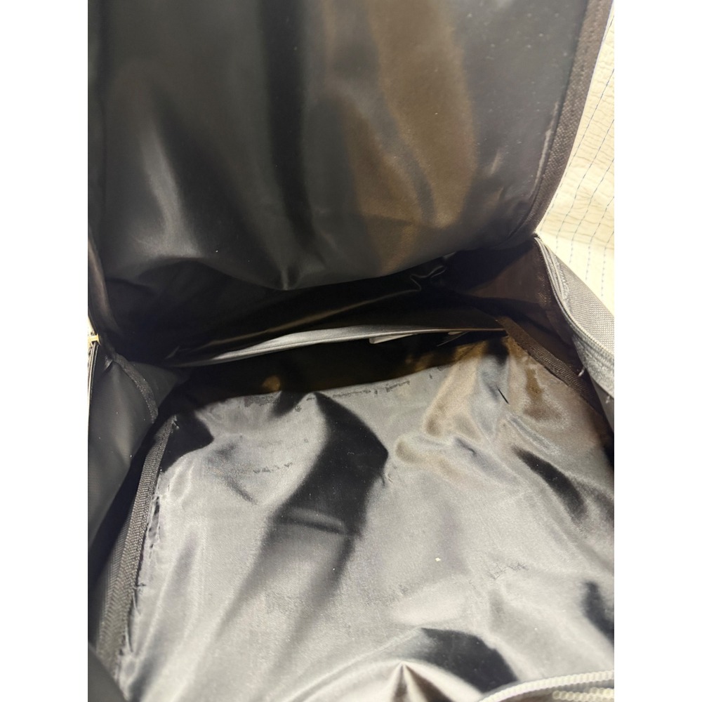 John Varvatos Black Ballistic Nylon Backpack Laptop Bag Travel Rucksack New - Picture 6 of 8